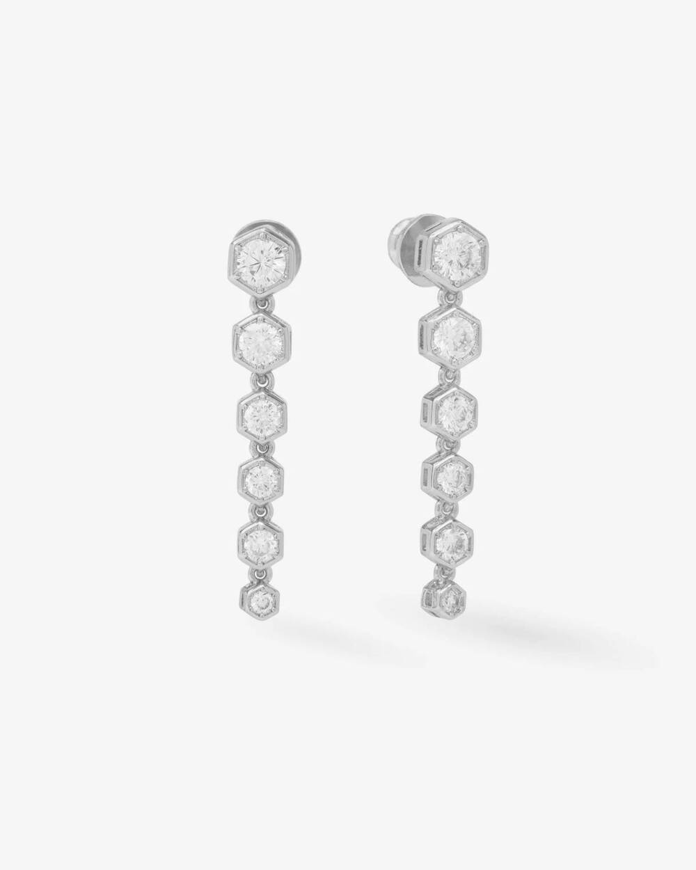 NEW MELINDA MARIA women's queen bee drop earrings in silver